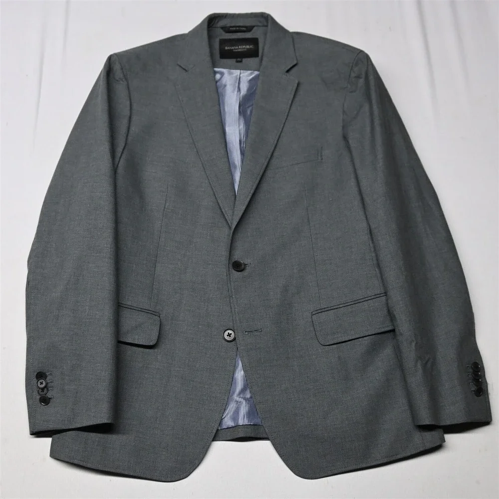 Banana Republic‎ 40S Gray Tailored Slim 969649 Suit Jacket Sport Coat